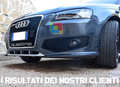 💎PARAURTI ANTERIORE ADATTO PER AUDI A3 8P 03-08 NERO LOOK RS3💎