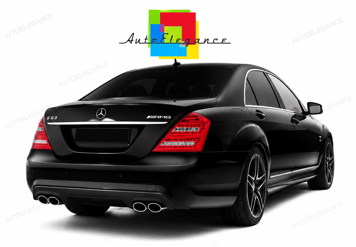 💕PARAURTI POSTERIORE PER MERCEDES CLASSE S W221 05-11 LOOK AMG PDC💕