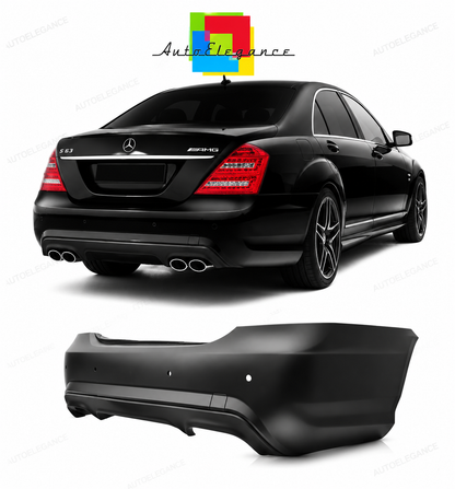 💕PARAURTI POSTERIORE PER MERCEDES CLASSE S W221 05-11 LOOK AMG PDC💕