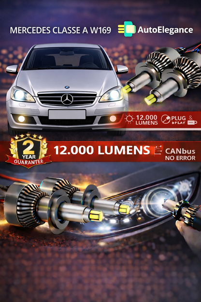KIT LED CLASSE A W169 ANABAGLIANTI H7 CANBUS Bianco 6500K 360 gradi.