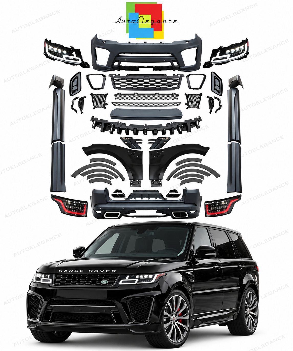 ⭐ SPLITTER SUITABLE FOR AUDI Q8 s-line look R optik⭐ 