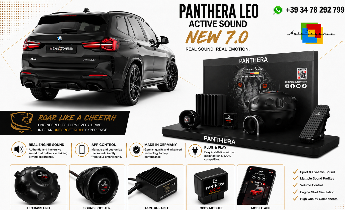 💫ART.2672 PANTHERA Soundsystem Booster 7.0 - BMW X3 M40i / M40d G01💫