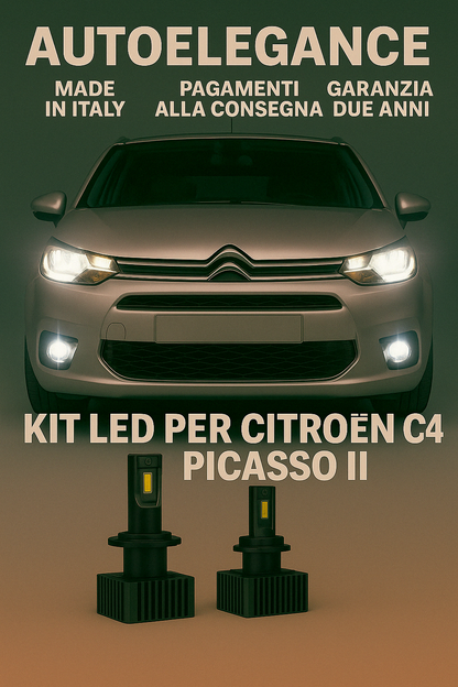 ❤️KIT LED D5S 6000K BIANCO GHIACCIO ANABBAGLIANTI PER CITROEN C4 PICASSO II❤️