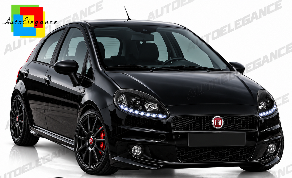 ART.11143 FARI ANTERIORI ADATTO PER FIAT GRANDE PUNTO 09.05-08 NERO