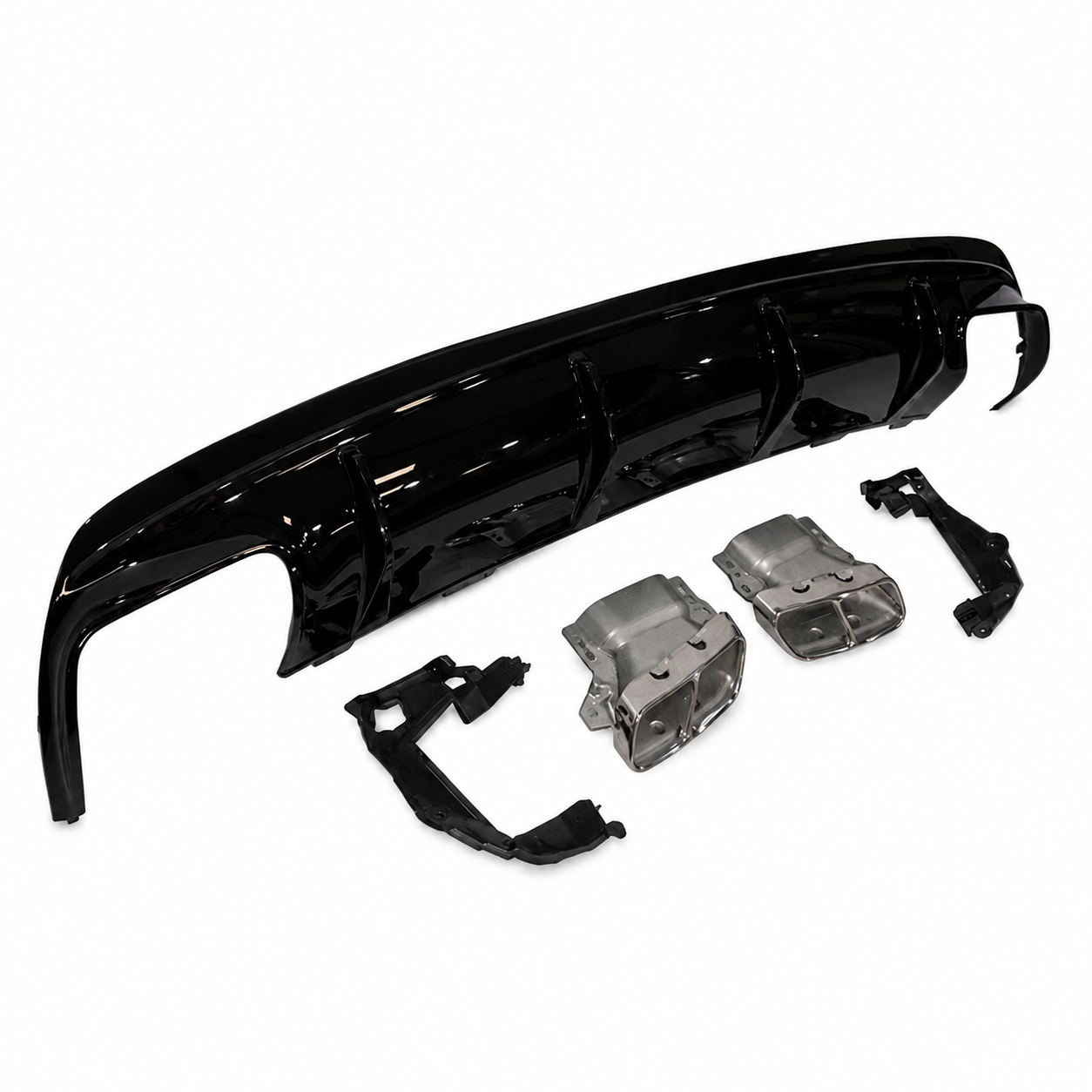 👉Diffusore Look A45 per Mercedes CLA W117 13-15 Nero Lucido + Terminali👈