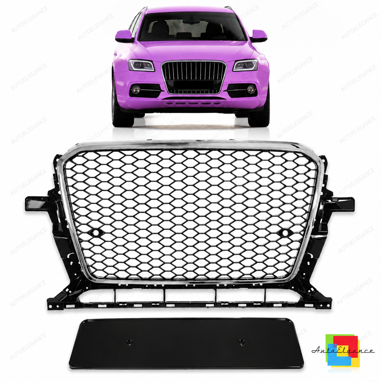 👉Griglia anteriore cromata adatta per AUDI Q5 8R restyling 2012-2017👈