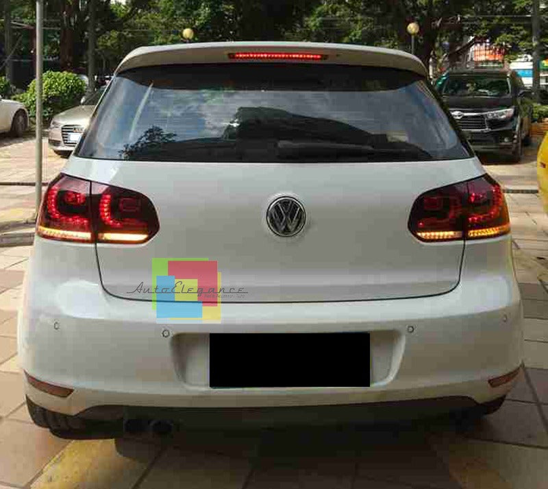 Fanali posteriori FULL LED adatti per VW Golf 6 VI (2008-2013) R20 Design Indicatore di direzione sequenziale dinamico rosso ciliegia (LHD e RHD)