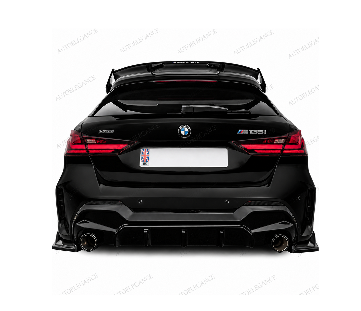 💫Flaps Posteriori Stile Maxton Nero Lucido Per BMW Serie 1 F40 M Pack 2019+💫