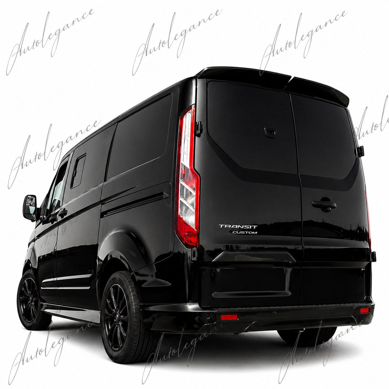 🔥ART.9730 SPOILER TETT PER FORD CUSTOM IN ABS NERO LUCIDO / 12 -17 (2  PARTI)🔥