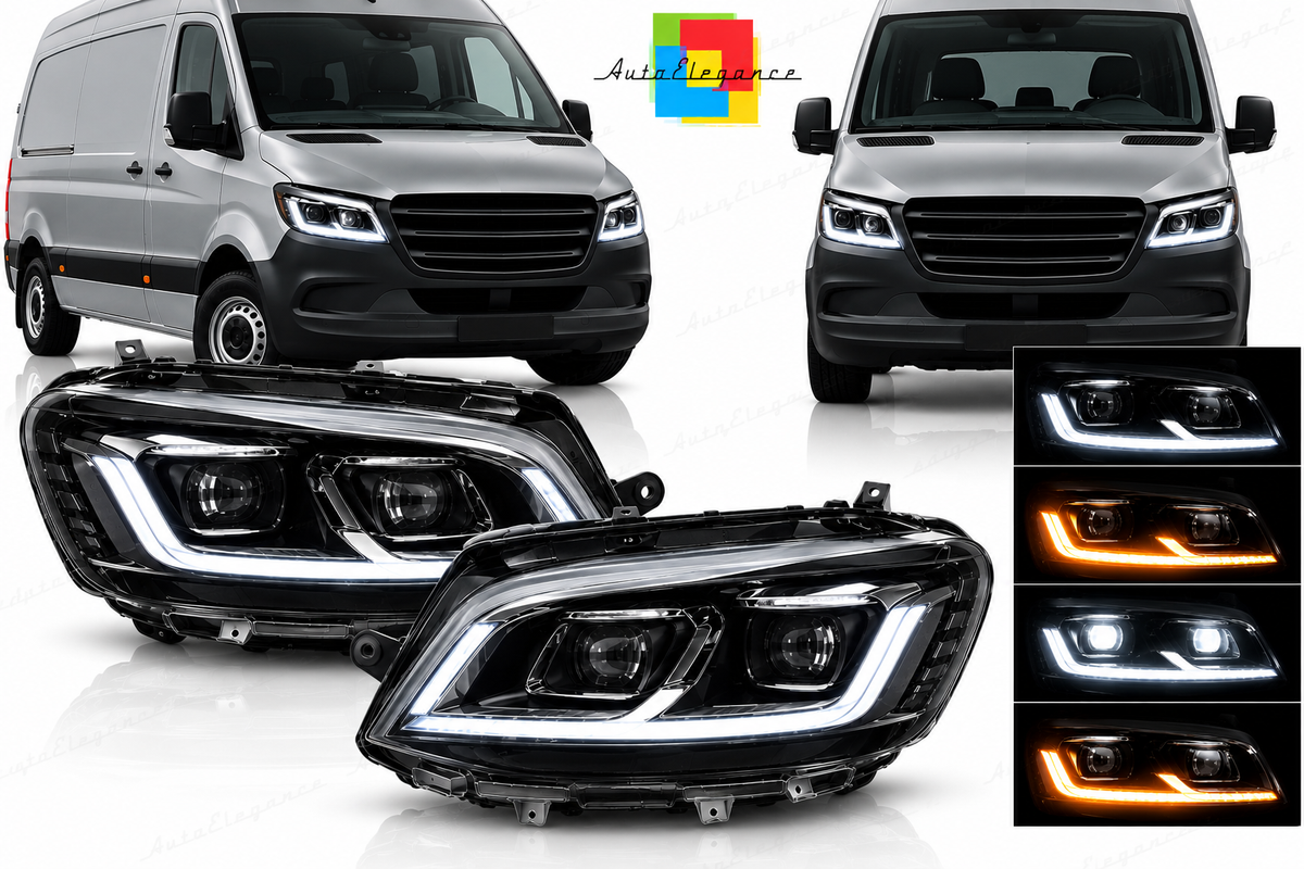 FARI FULL LED CHROME DRL ADATTI PER MERCEDES SPRINTER 18-23