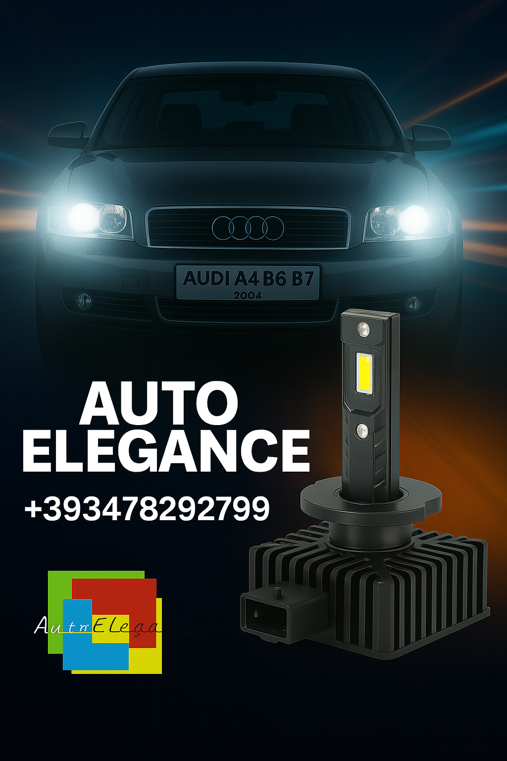 💕COPPIA LAMPADE D1S LED DA XENON A LED PER  AUDI A4 B6 B7💕