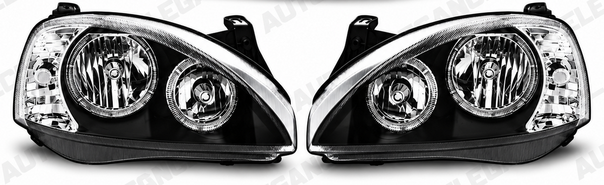 ART.10994 FARI  ANTERIORI ADATTO PER OPEL CORSA C 11.00-09.06 LED NERO
