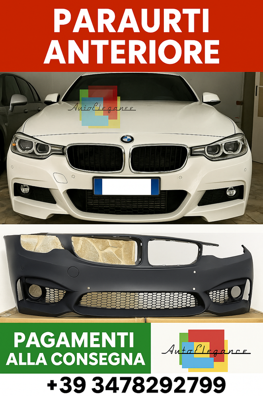 🔥PARAURTI ADATTO PER BMW SERIE 3 F30 F31 2011-2015 LOOK M3 + LAMA 🔥