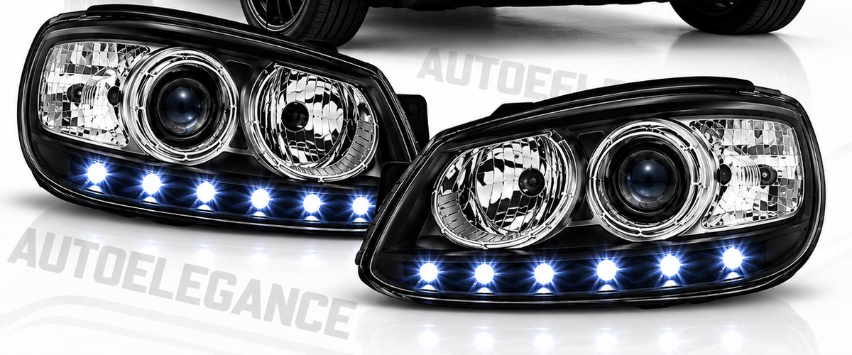 ART.11135 FARI ANTERIORI ADATTO PER HYUNDAI SANTA FE 06.06-12 NERO