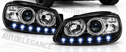ART.11135 FARI ANTERIORI ADATTO PER HYUNDAI SANTA FE 06.06-12 NERO