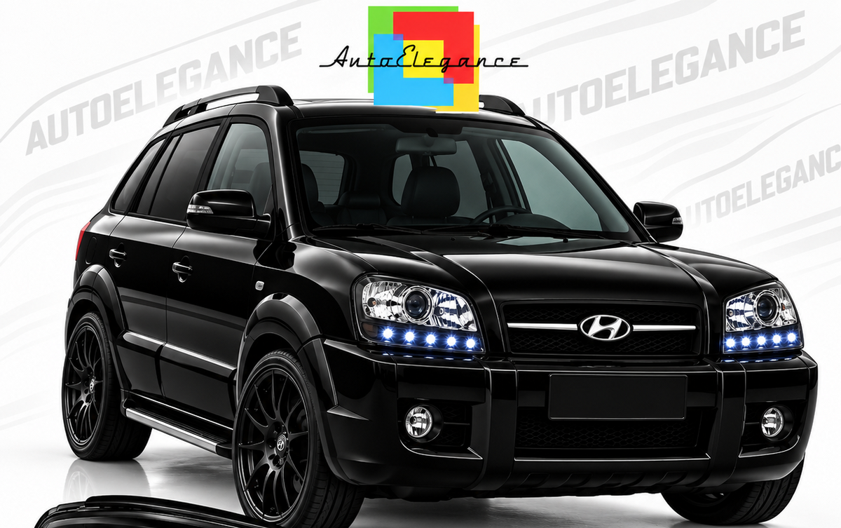 ART.11135 FARI ANTERIORI ADATTO PER HYUNDAI SANTA FE 06.06-12 NERO