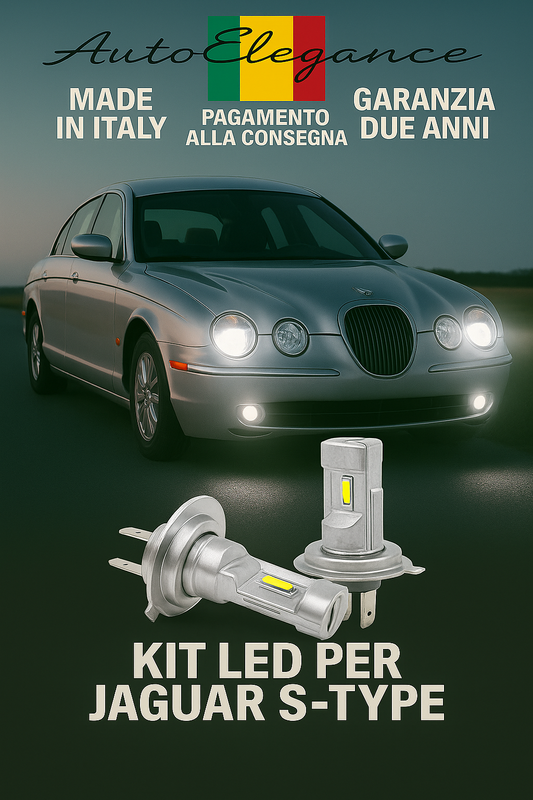 🔥Kit LED H7 6000K Bianchi per Anabbaglianti JAGUAR S-TYPE🔥