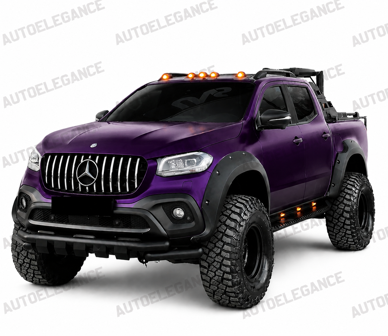ART. 1076 PARAFANGHI MERCEDES CLASSE X W470 2017+ NERO OPACO