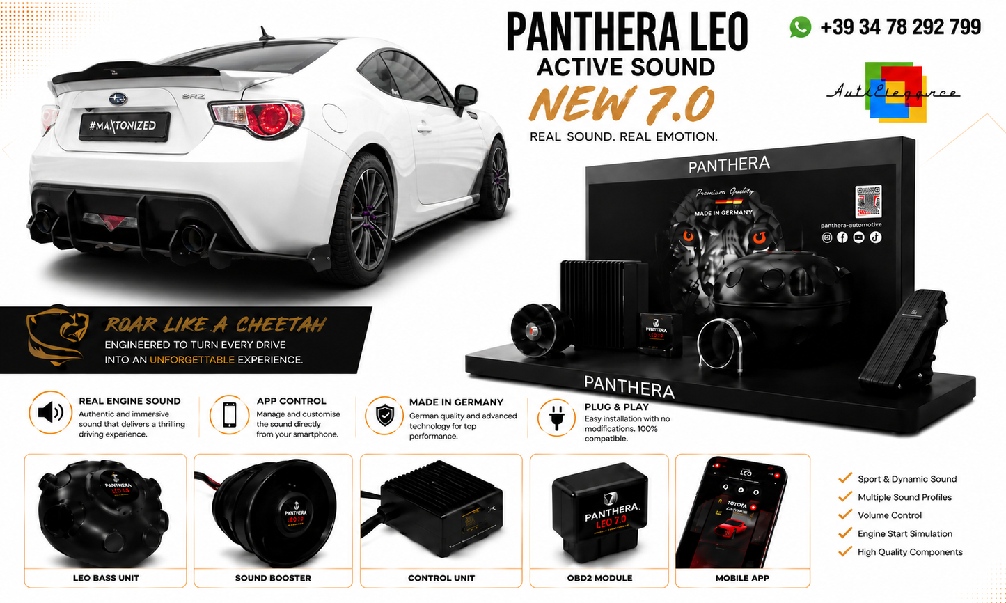 💕ART.2672 PANTHERA Soundsystem Booster 7.0 - Subaru BRZ Mk1 / Mk1 Facelift💕