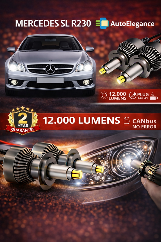 KIT LED per Mercedes SL R230 B ANABAGLIANTI H7 CANBUS Bianco 6500K 360 gradi