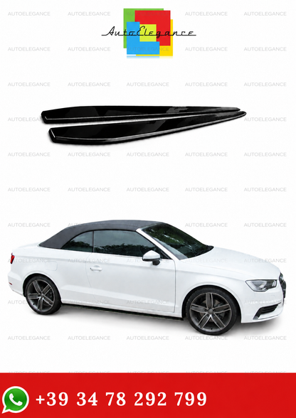 💫SOTTO MINIGONNE ABS NERO LUCIDO PER AUDI A3 8V💫