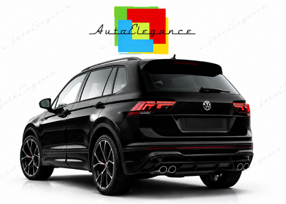 💕PARAURTI POSTERIORE VOLKSWAGEN VW TIGUAN 16-24 LOOK R NERO 💕