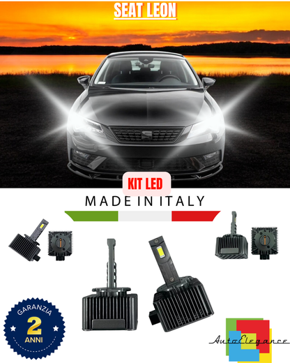 💕 KIT LED LAMPADE ANABBAGLIANTI D1S LED 6000K ADATTO PER SEAT LEON II 💕