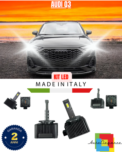 💕 KIT LED LAMPADE ANABBAGLIANTI D5S LED 6000K ADATTO PER AUDI Q3 💕