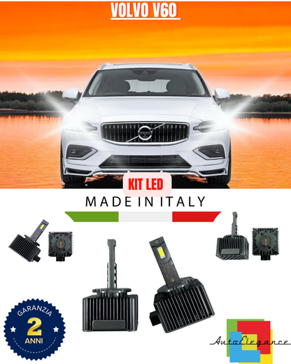 💕 KIT LED LAMPADE ANABBAGLIANTI D3S LED 6000K ADATTO PER VOLVO V60 💕