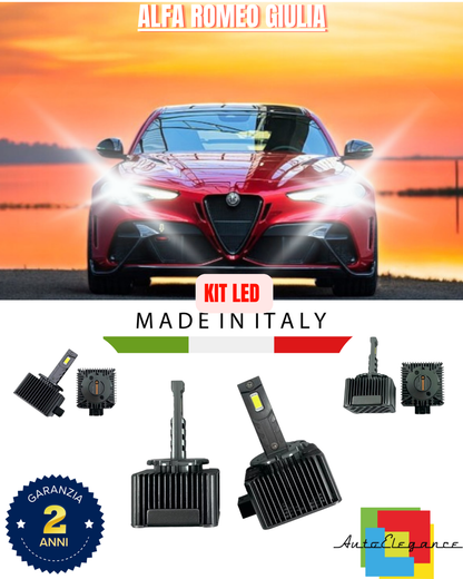 💕 KIT LED LAMPADE ANABBAGLIANTI D5S LED 6000K ADATTO PER ALFA ROMEO GIULIA 💕