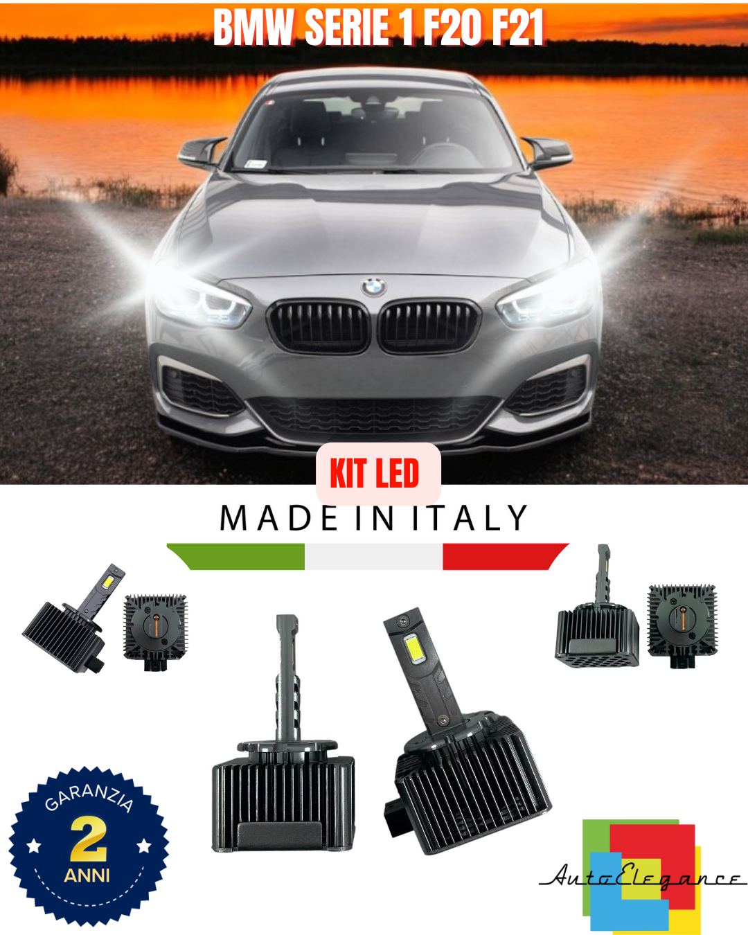 💕 KIT LED LAMPADE ANABBAGLIANTI D1S LED 6000K ADATTO PER BMW SERIE 1 F20 F21 💕