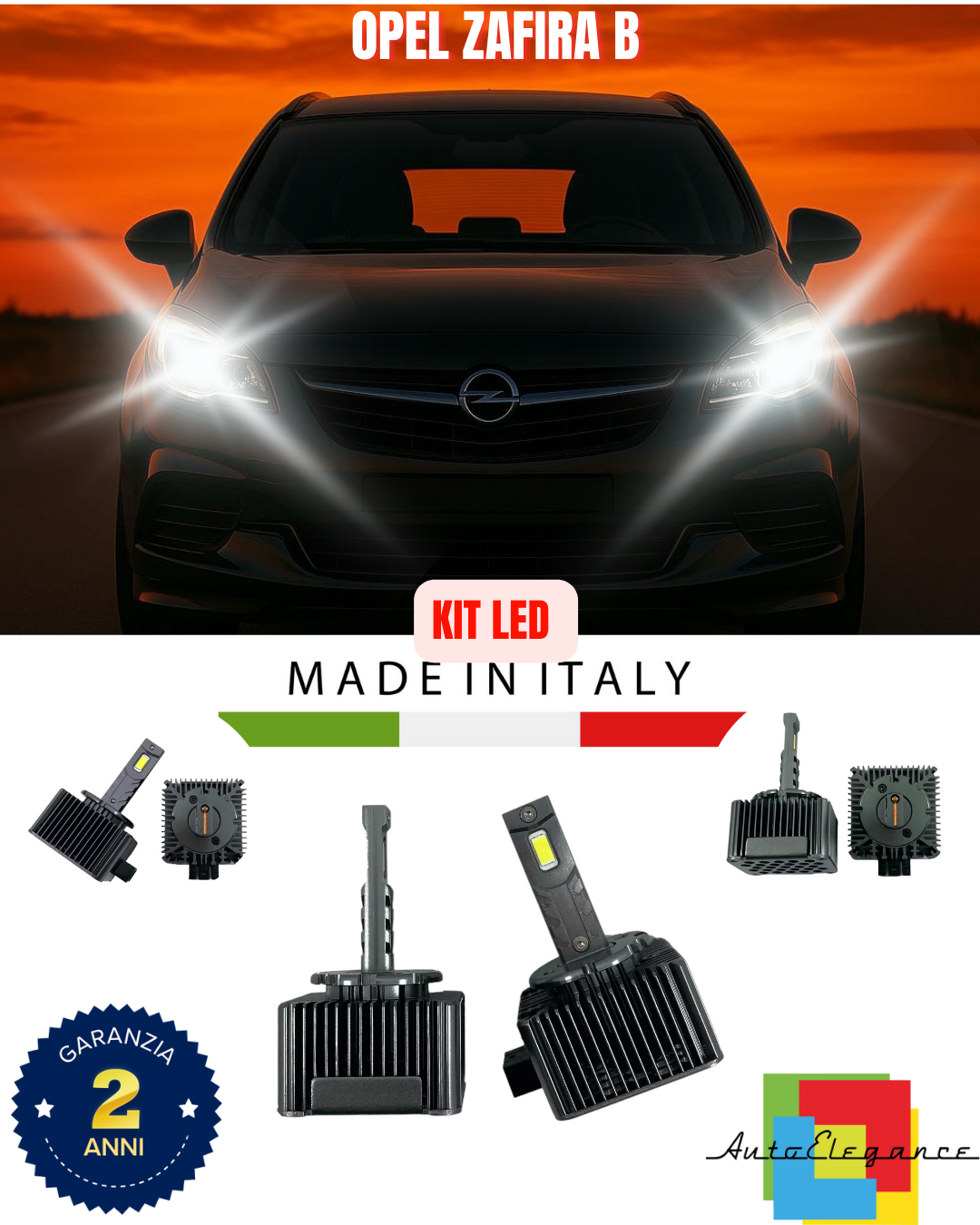 💖 KIT LED LAMPADE ANABBAGLIANTI D1S 6000K ADATTO PER OPEL ZAFIRA B 💖