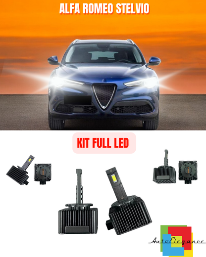 ⭐KIT LED LAMPADE ANABBAGLIANTI D3S LED 6000K ADATTO PER ALFA ROMEO STELVIO ⭐