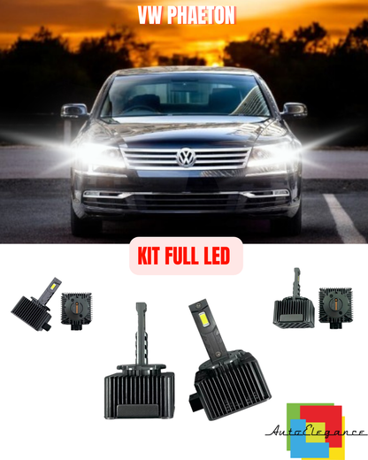 ⭐KIT LED LAMPADE ANABBAGLIANTI D3S LED 6000K ADATTO PER VW PHAETON ⭐