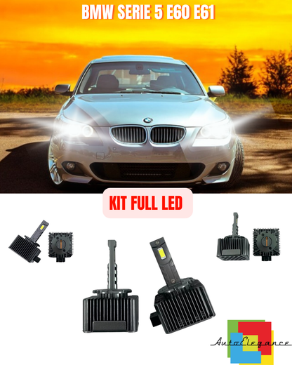 ⭐KIT LED LAMPADE ANABBAGLIANTI D1S LED 6000K ADATTO PER BMW SERIE 5 E60 E61 ⭐