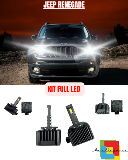 ⭐KIT LED LAMPADE ANABBAGLIANTI D5S LED 6000K ADATTO PER JEEP RENEGADE ⭐