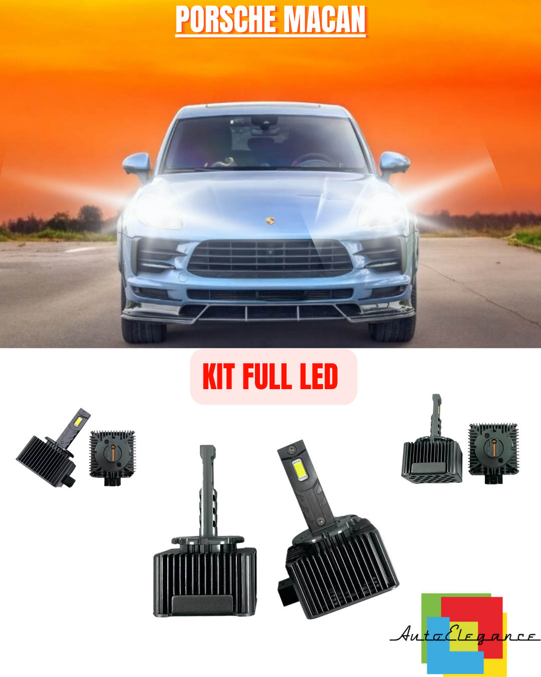 ⭐KIT LED LAMPADE ANABBAGLIANTI D3S LED 6000K ADATTO PER PORSCHE MACAN ⭐