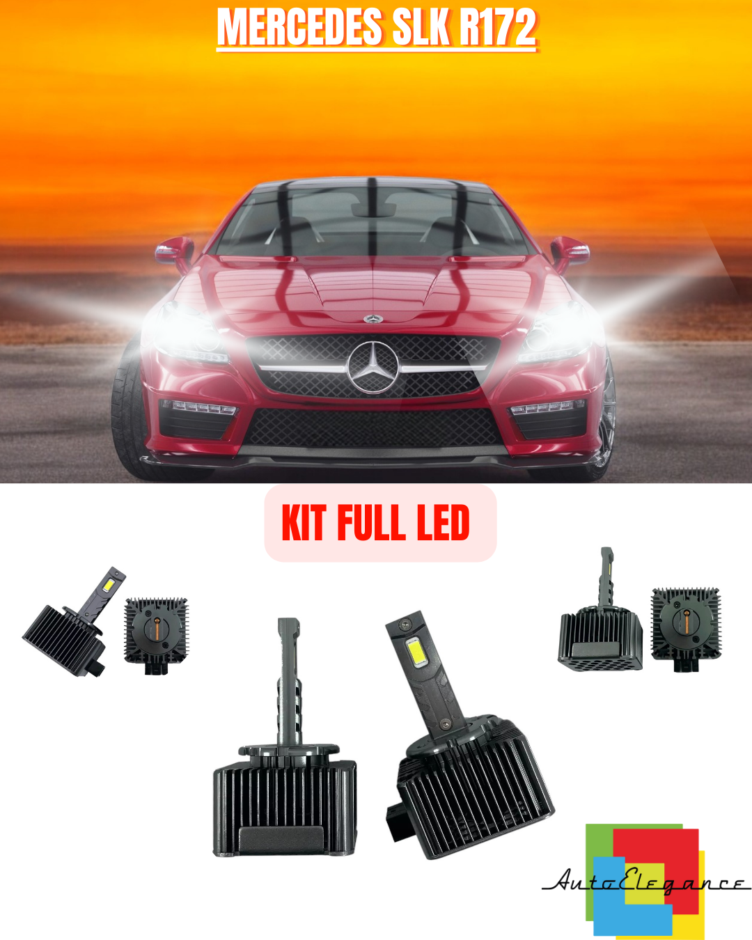 ⭐KIT LED LAMPADE ANABBAGLIANTI D1S LED 6000K ADATTO PER MERCEDES SLK R172 ⭐