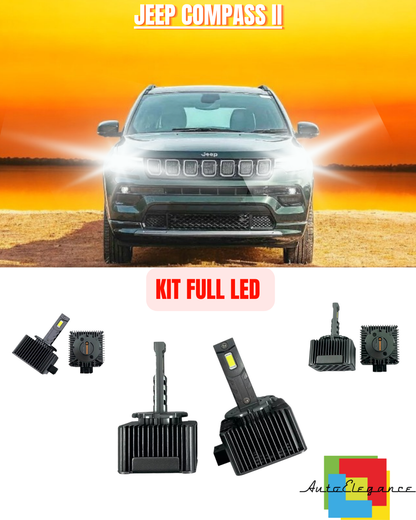 ⭐ KIT LED LAMPADE ANABBAGLIANTI D5S LED 6000K ADATTO PER JEEP COMPASS II ⭐