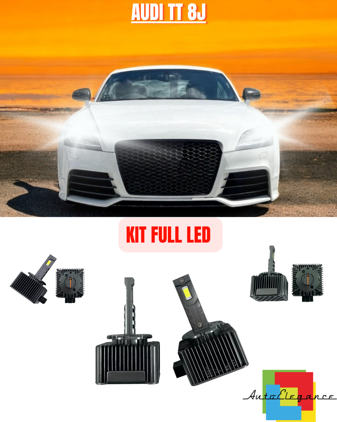 ⭐ KIT LED LAMPADE ANABBAGLIANTI D1S LED 6000K ADATTO PER AUDI TT 8J ⭐