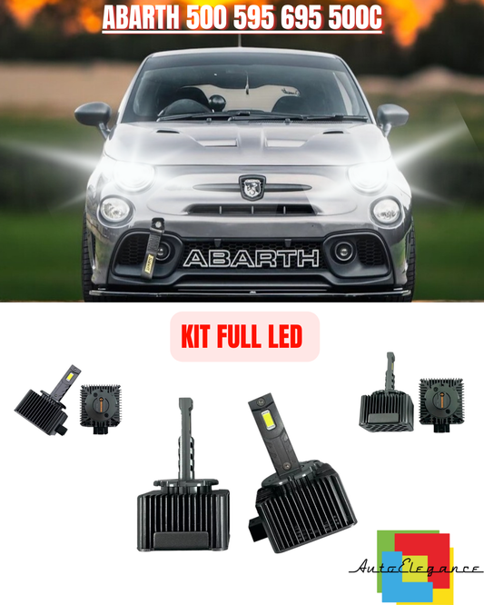 ⭐KIT LED LAMPADE ANABBAGLIANTI D1S LED 6000K ADATTO PER ABARTH 500 595 695 500C⭐