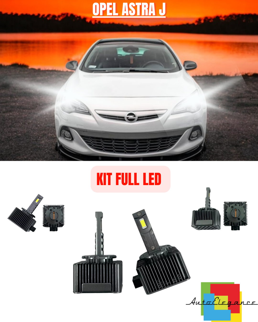 ⭐KIT LED LAMPADE ANABBAGLIANTI D1S LED 6000K ADATTO PER OPEL ASTRA J ⭐