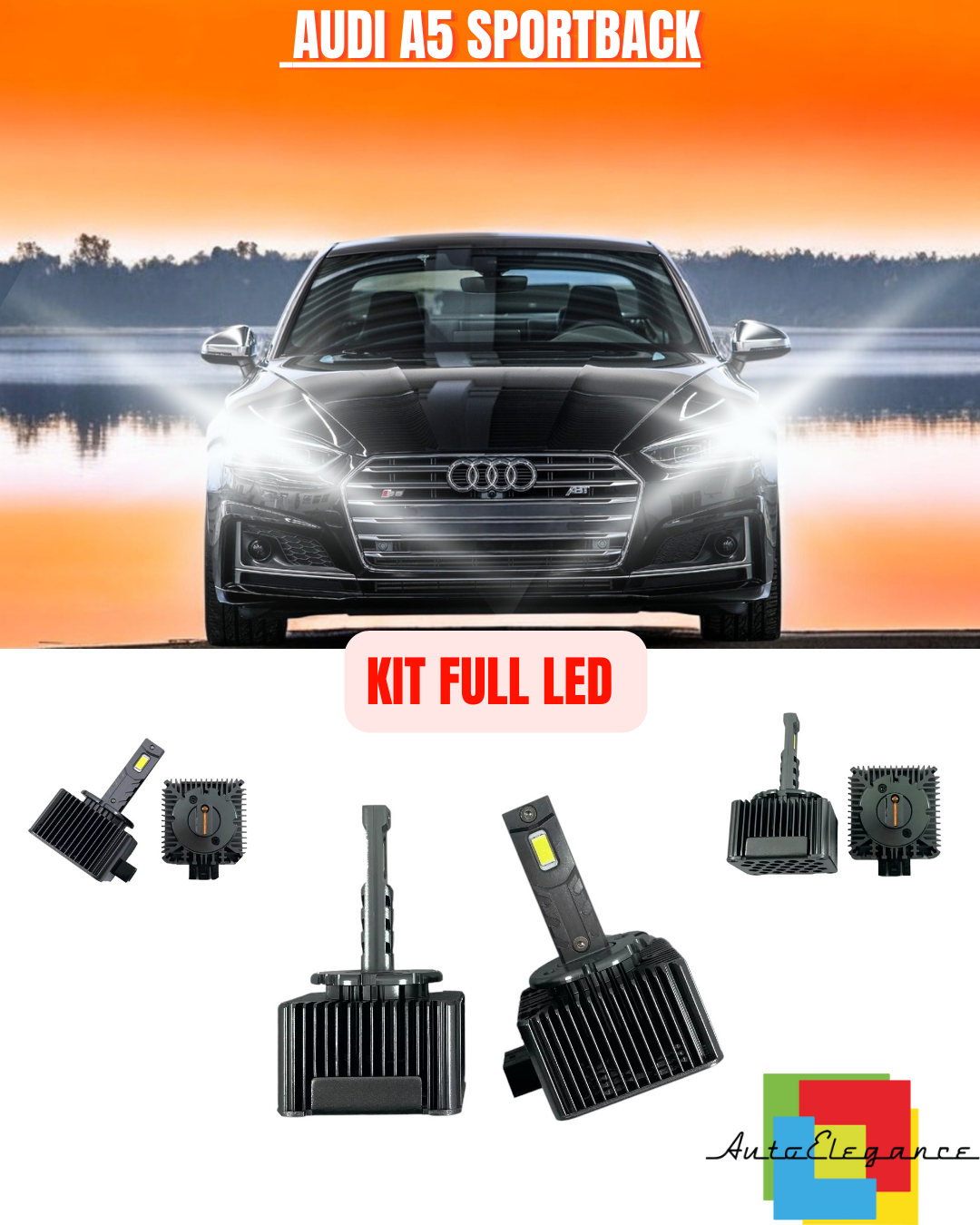 ⭐KIT LED LAMPADE ANABBAGLIANTI D3S LED 6000K ADATTO PER AUDI A5 SPORTBACK⭐