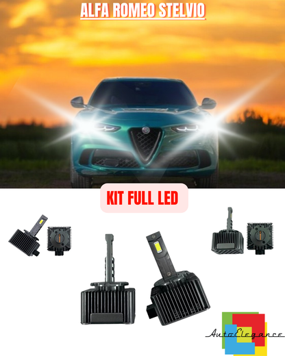 💕KIT LED LAMPADE ANABBAGLIANTI D3S LED 6000K ADATTO PER ALFA ROMEO STELVIO 💕
