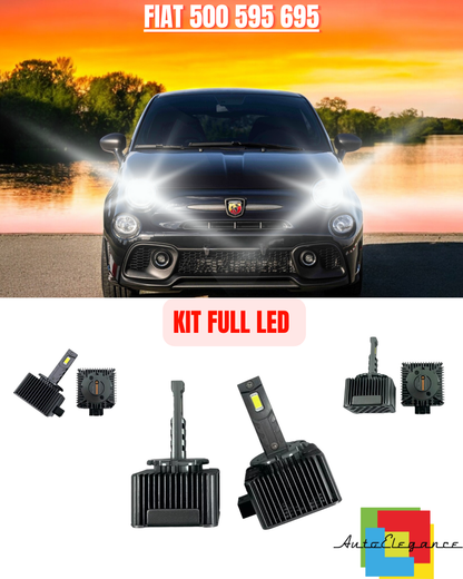 💕 KIT LED LAMPADE ANABBAGLIANTI D1S LED 6000K ADATTO PER FIAT 500 595 695 💕