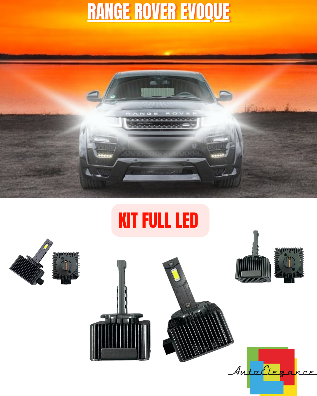 💕 KIT LED LAMPADE ANABBAGLIANTI D3S LED 6000K ADATTO PER RANGE ROVER EVOQUE 💕