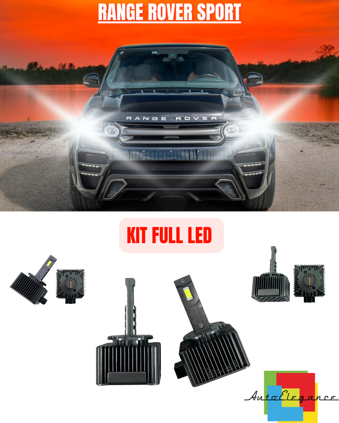 💕KIT LED LAMPADE ANABBAGLIANTI D3S LED 6000K ADATTO PER RANGE ROVER SPORT 💕