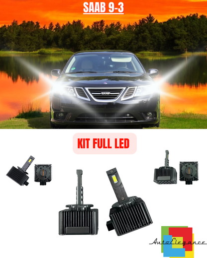 💕KIT LED LAMPADE ANABBAGLIANTI D1S LED 6000K ADATTO PER SAAB 9-3 💕