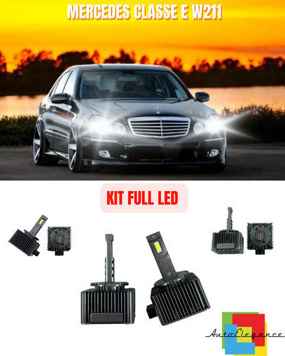 ⭐KIT LED LAMPADE ANABBAGLIANTI D1S LED 6000K ADATTO PER MERCEDES CLASSE E W211 ⭐