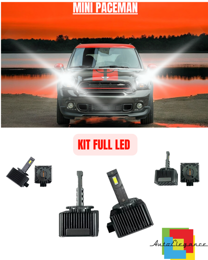 💕KIT LED LAMPADE ANABBAGLIANTI D1S LED 6000K ADATTO PER MINI PACEMAN 💕
